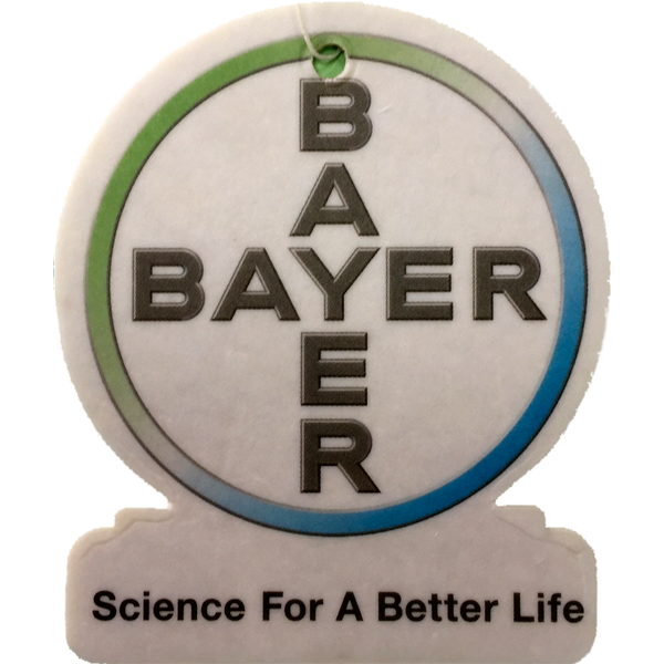 Рекламный ароматизатор с логотипом 'BAYER'